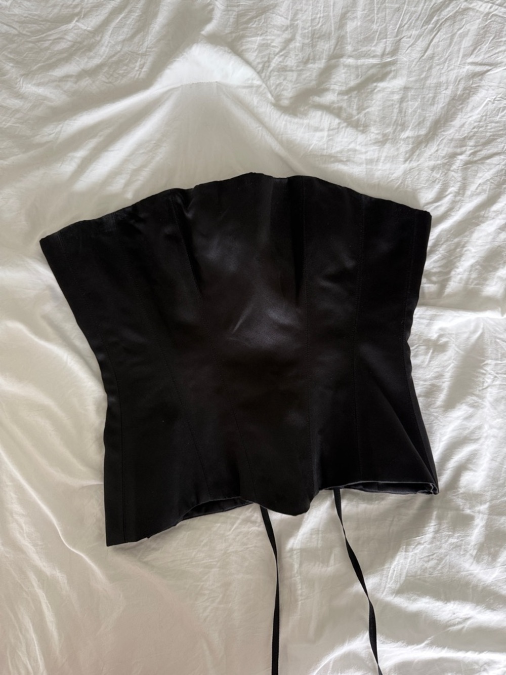 Strapless Black Corset Top